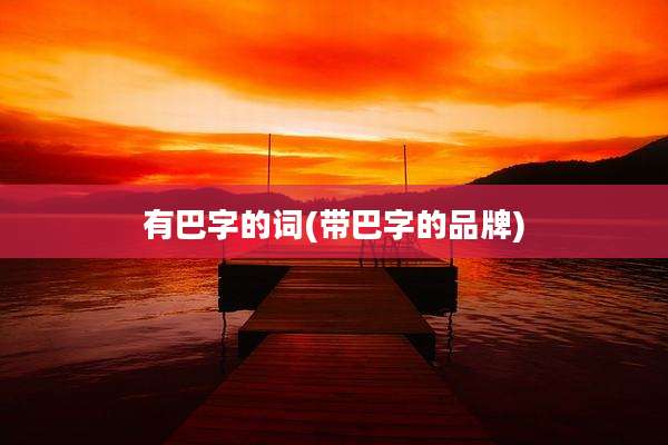 有巴字的词(带巴字的品牌)