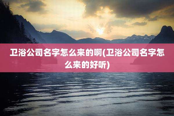 卫浴公司名字怎么来的啊(卫浴公司名字怎么来的好听)