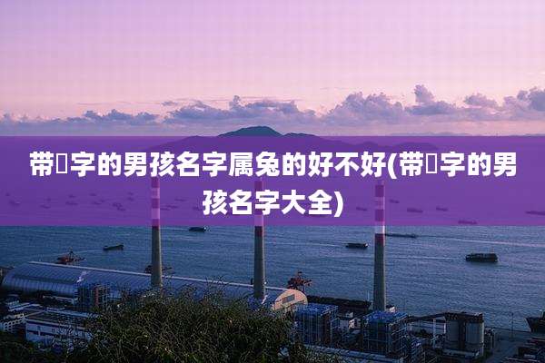 带燊字的男孩名字属兔的好不好(带燊字的男孩名字大全)