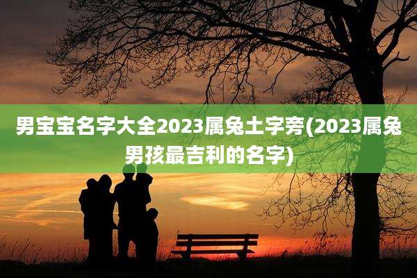 男宝宝名字大全2023属兔土字旁(2023属兔男孩最吉利的名字)