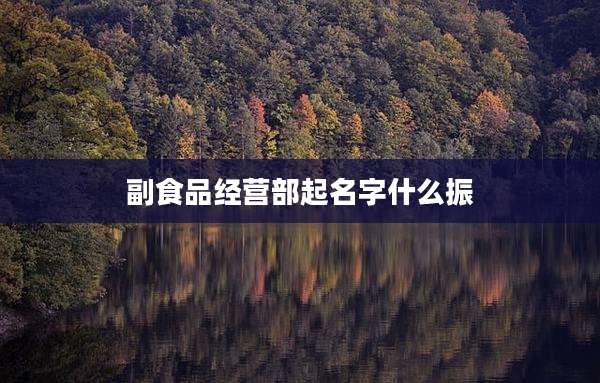 副食品经营部起名字什么振