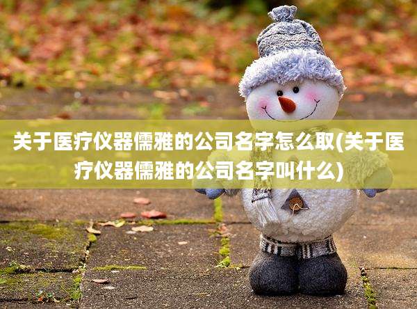 关于医疗仪器儒雅的公司名字怎么取(关于医疗仪器儒雅的公司名字叫什么)