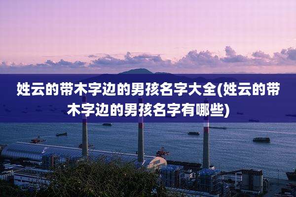 姓云的带木字边的男孩名字大全(姓云的带木字边的男孩名字有哪些)