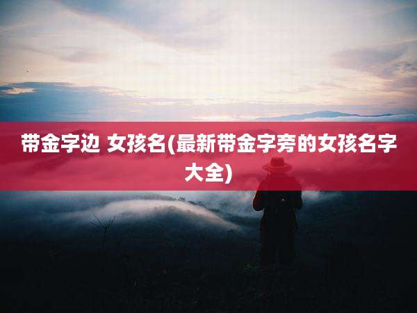 带金字边 女孩名(最新带金字旁的女孩名字大全)
