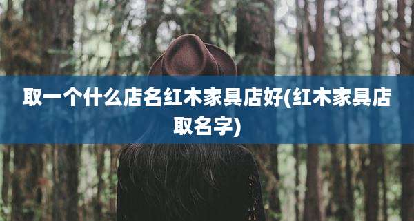 取一个什么店名红木家具店好(红木家具店取名字)