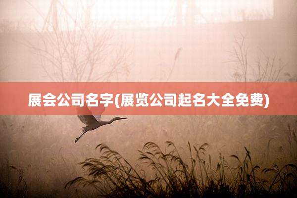 展会公司名字(展览公司起名大全免费)