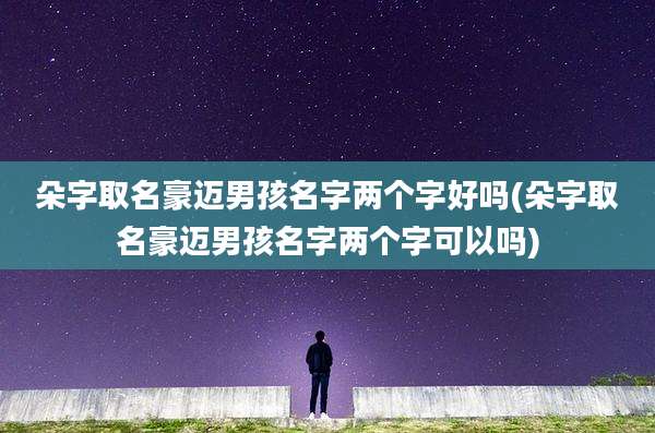 朵字取名豪迈男孩名字两个字好吗(朵字取名豪迈男孩名字两个字可以吗)