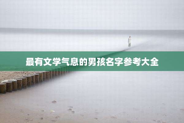 最有文学气息的男孩名字参考大全