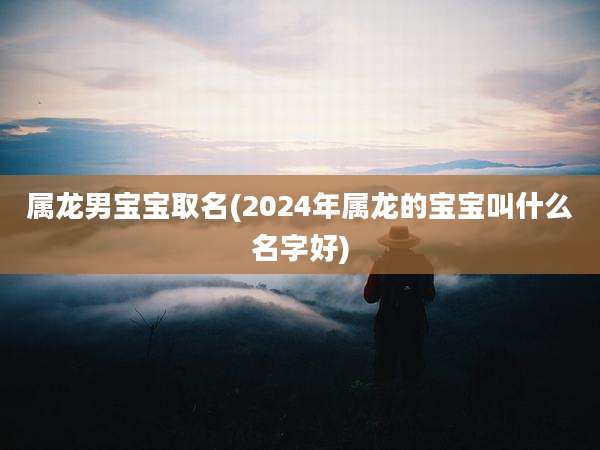 属龙男宝宝取名(2024年属龙的宝宝叫什么名字好)