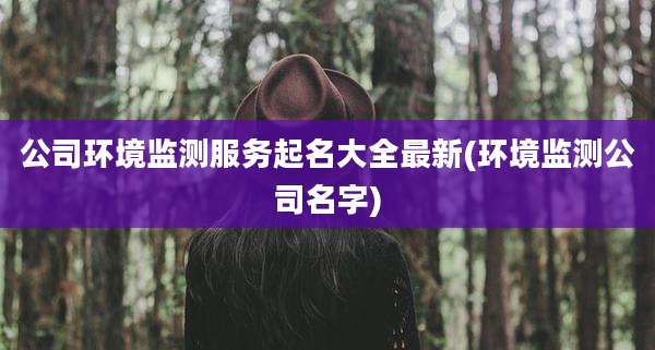 公司环境监测服务起名大全最新(环境监测公司名字)