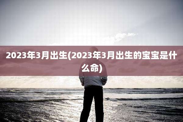 2023年3月出生(2023年3月出生的宝宝是什么命)
