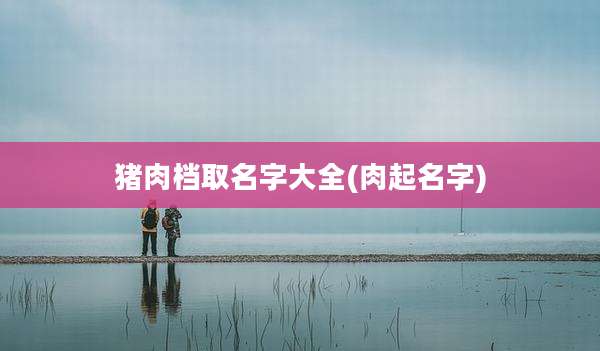 猪肉档取名字大全(肉起名字)