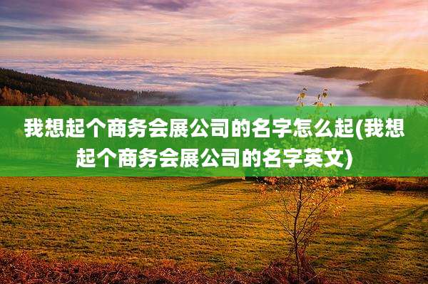 我想起个商务会展公司的名字怎么起(我想起个商务会展公司的名字英文)