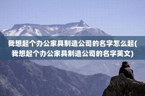 我想起个办公家具制造公司的名字怎么起(我想起个办公家具制造公司的名字英文)