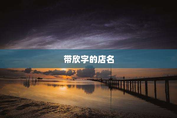 带欣字的店名
