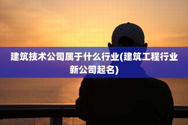 建筑技术公司属于什么行业(建筑工程行业新公司起名)