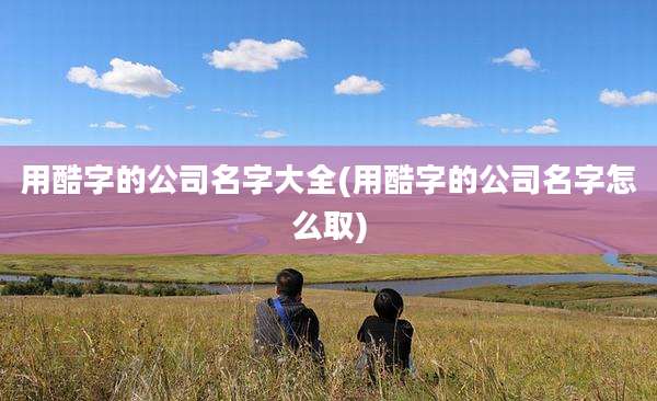 用酷字的公司名字大全(用酷字的公司名字怎么取)