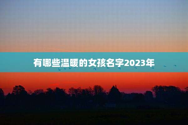 有哪些温暖的女孩名字2023年