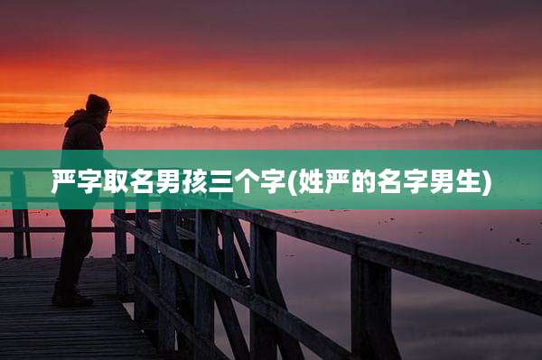 严字取名男孩三个字(姓严的名字男生)