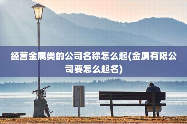 经营金属类的公司名称怎么起(金属有限公司要怎么起名)
