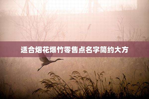 适合烟花爆竹零售点名字简约大方