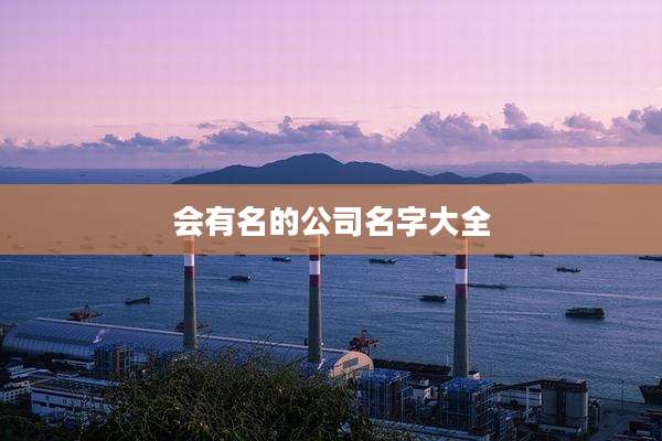 会有名的公司名字大全