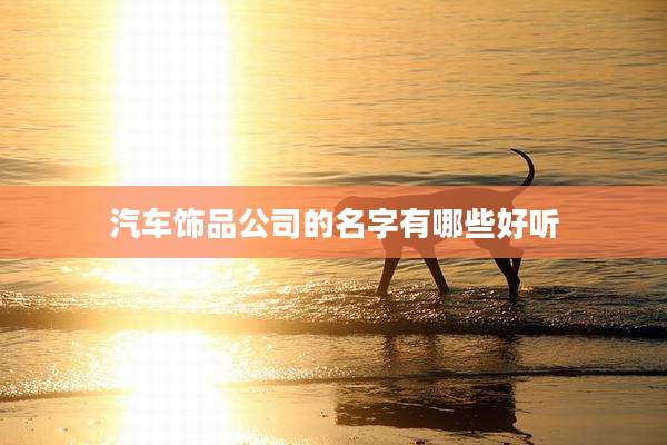汽车饰品公司的名字有哪些好听