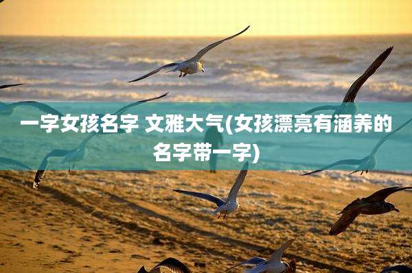 一字女孩名字 文雅大气(女孩漂亮有涵养的名字带一字)