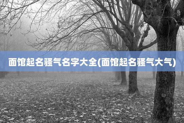 面馆起名骚气名字大全(面馆起名骚气大气)