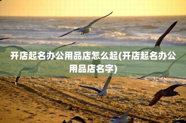开店起名办公用品店怎么起(开店起名办公用品店名字)
