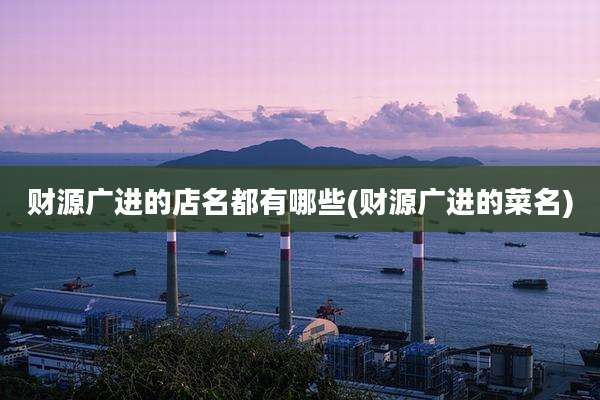 财源广进的店名都有哪些(财源广进的菜名)