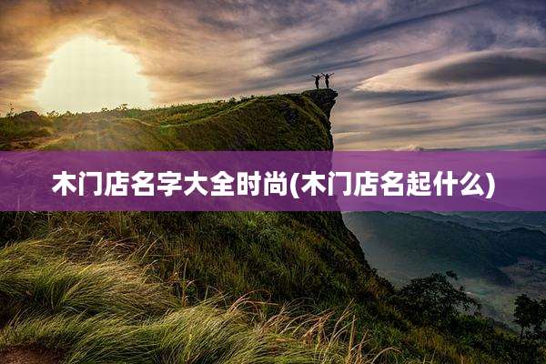 木门店名字大全时尚(木门店名起什么)