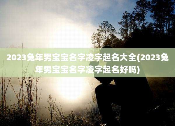 2023兔年男宝宝名字凌字起名大全(2023兔年男宝宝名字凌字起名好吗)