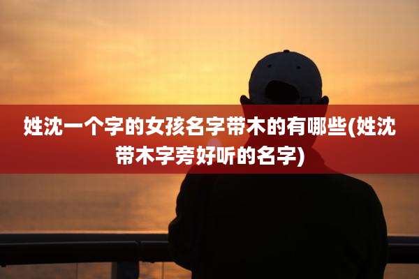 姓沈一个字的女孩名字带木的有哪些(姓沈带木字旁好听的名字)