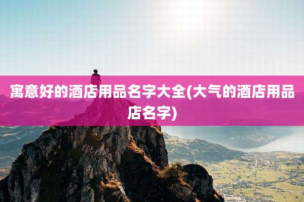 寓意好的酒店用品名字大全(大气的酒店用品店名字)