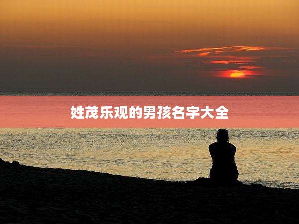 姓茂乐观的男孩名字大全
