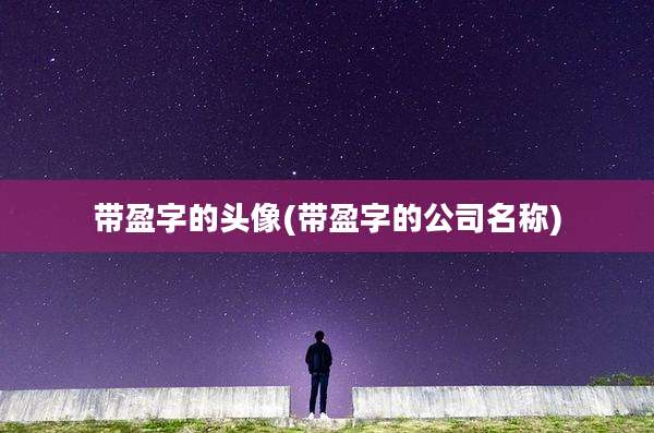 带盈字的头像(带盈字的公司名称)