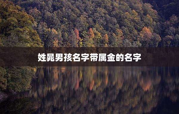 姓晁男孩名字带属金的名字