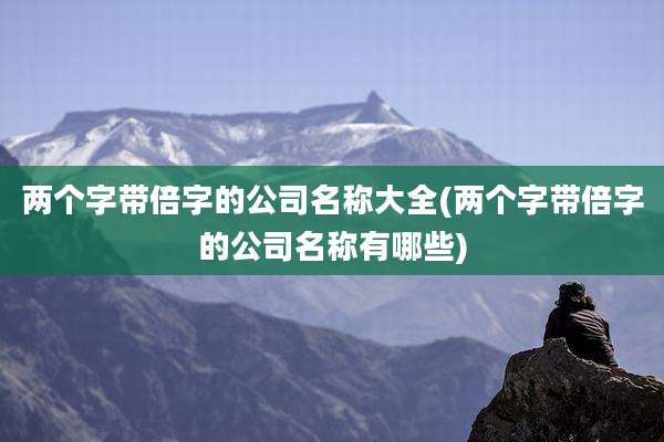两个字带倍字的公司名称大全(两个字带倍字的公司名称有哪些)