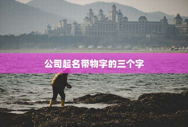 公司起名带物字的三个字