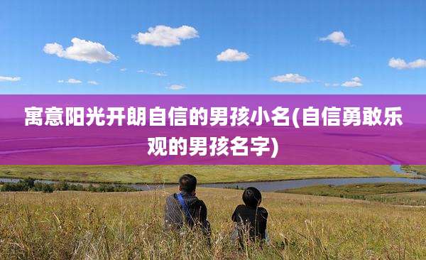 寓意阳光开朗自信的男孩小名(自信勇敢乐观的男孩名字)