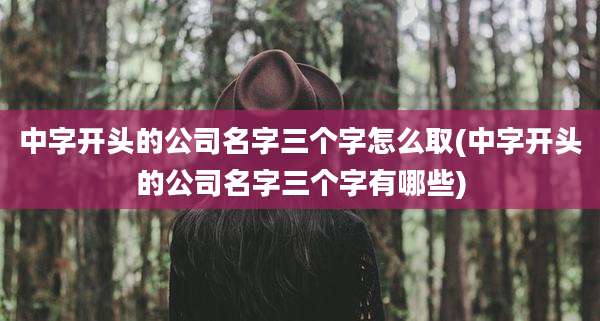 中字开头的公司名字三个字怎么取(中字开头的公司名字三个字有哪些)