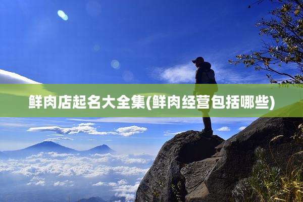 鲜肉店起名大全集(鲜肉经营包括哪些)