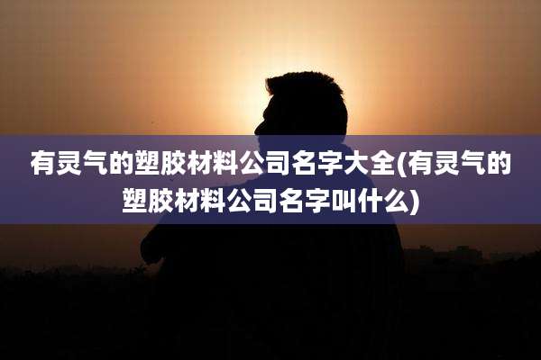 有灵气的塑胶材料公司名字大全(有灵气的塑胶材料公司名字叫什么)