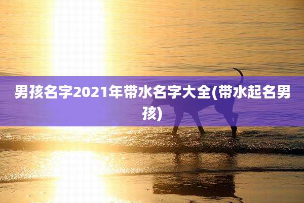 男孩名字2021年带水名字大全(带水起名男孩)