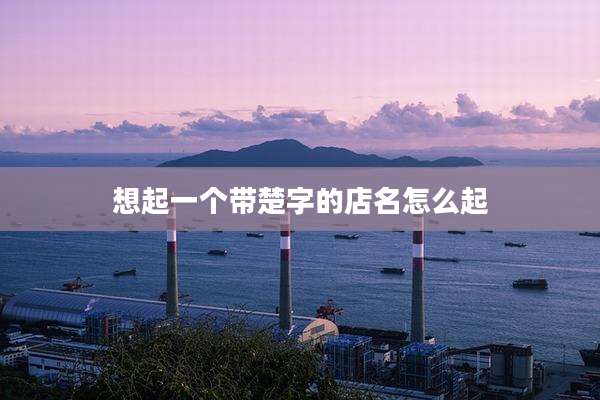 想起一个带楚字的店名怎么起