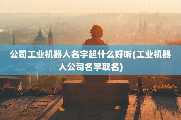 公司工业机器人名字起什么好听(工业机器人公司名字取名)