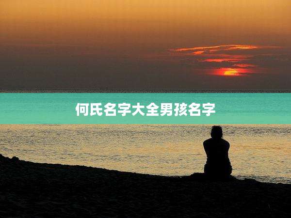 何氏名字大全男孩名字