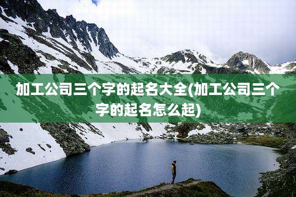 加工公司三个字的起名大全(加工公司三个字的起名怎么起)