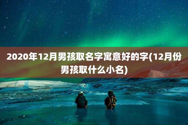 2020年12月男孩取名字寓意好的字(12月份男孩取什么小名)